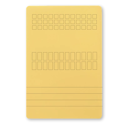 Practice skin for pigmentation yellow A4 – Segments, lines