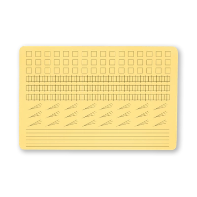 Practice skin for pigmentation yellow A4 – Segments, joints ends, lines – horizontal