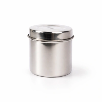 Metal medical container with lid
