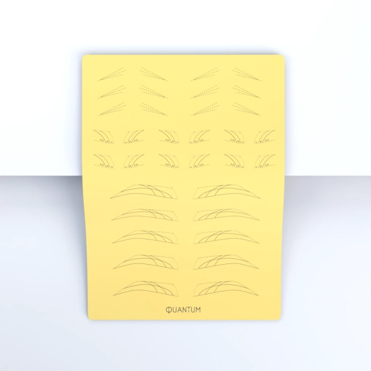 Skórka do ćwiczeń pigmentacji żółta A4 - Końcówki, początki, brwi