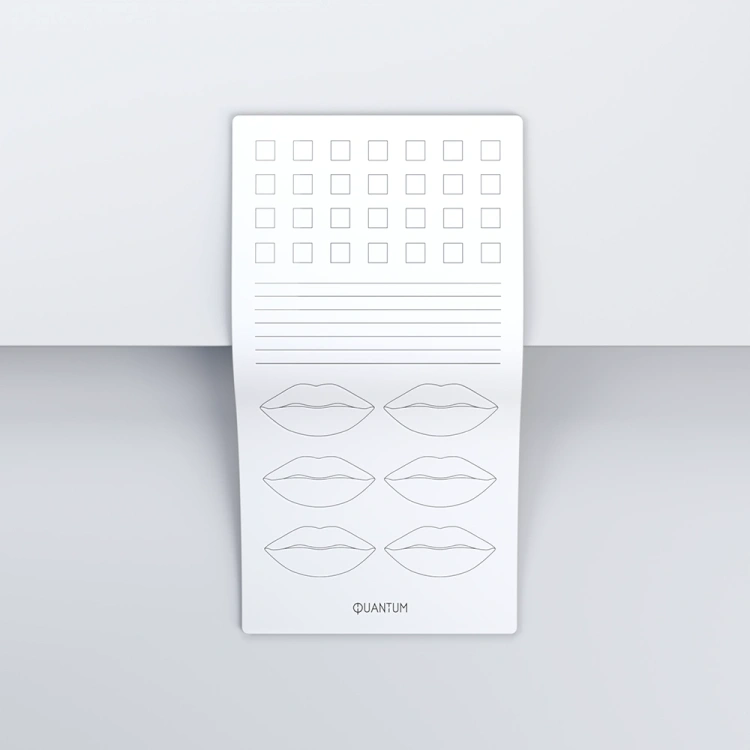 Skórka do ćwiczeń pigmentacji biała podłużna - Segmenty, kontur, usta (Typ 2)