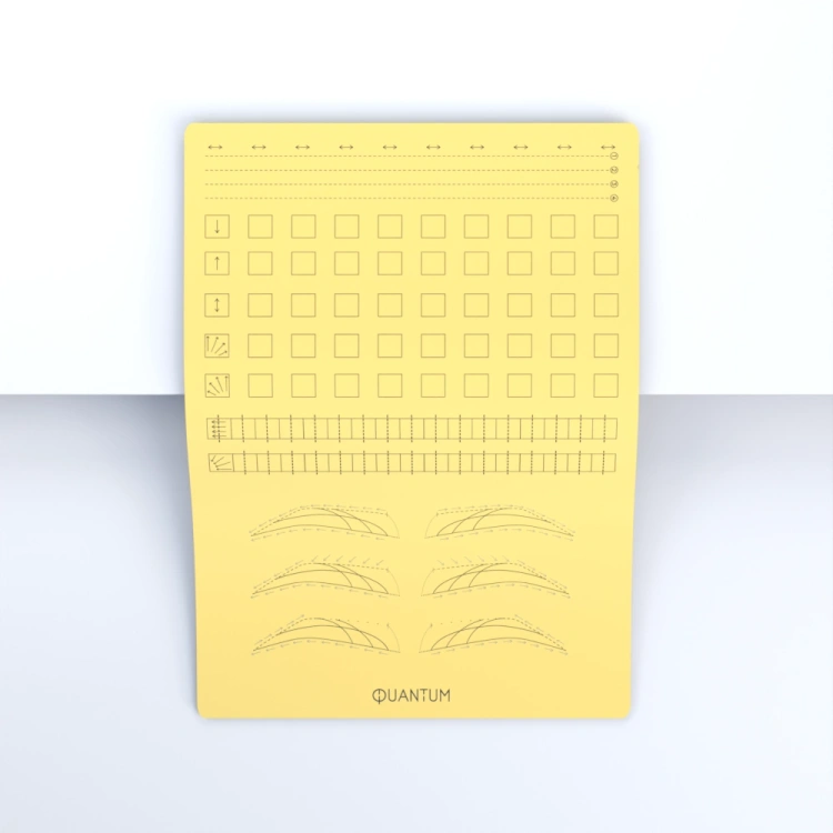 Practice skin for pigmentation yellow A4 – Lines, segments, joints, brows