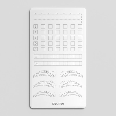 Übungshaut für pigmentierung weiß länglich - Segmente, kontur, Ombre-Brows (1 Typ)