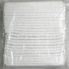 Disposable non-woven protective clip cap (pleated) - 100 pcs, white