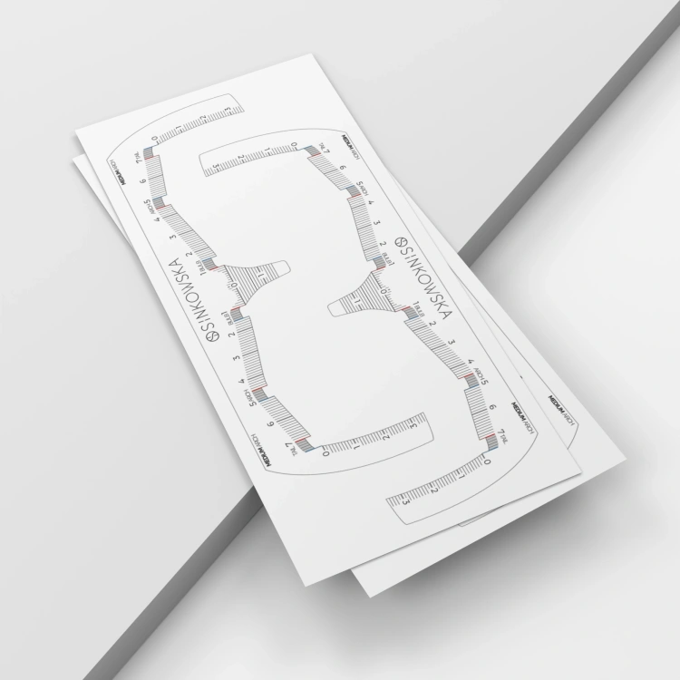 Linijki samoprzylepne do brwi MEDIUM Arch - 10 szt.