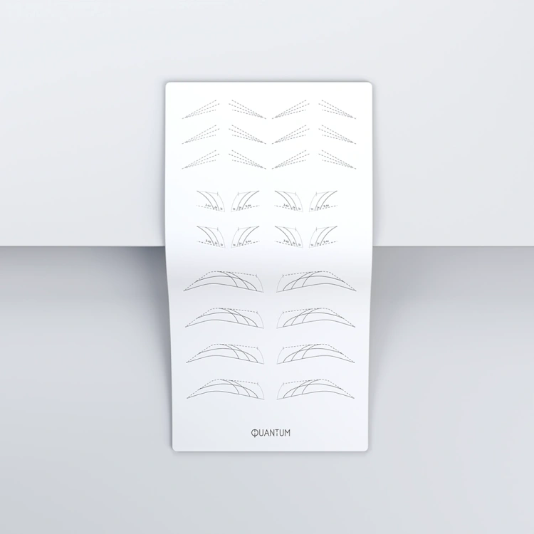 Skórka do ćwiczeń pigmentacji biała podłużna - Końcówki, początki, brwi Ombre Brows (Typ 2)