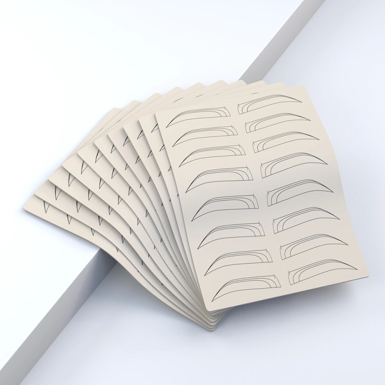 Skórka do ćwiczeń pigmentacji beżowa A5 - Brwi - 10 szt.