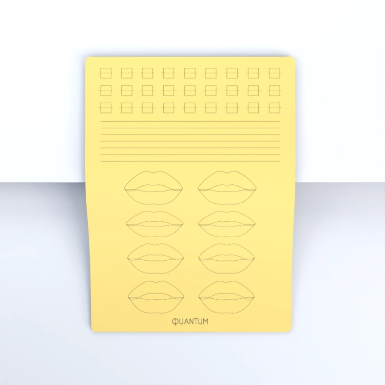Practice skin for pigmentation yellow A4 – Lines, lips