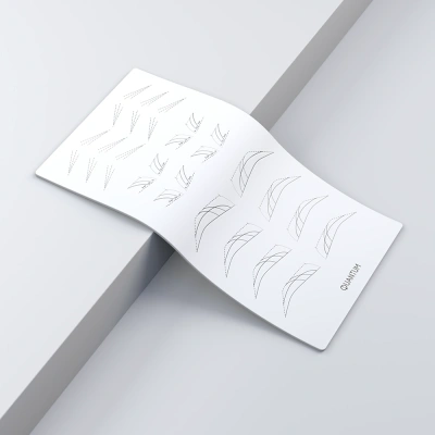 Übungshaut für pigmentierung weiß länglich - Enden, anfänge, Ombre-Brows (2 Typen)