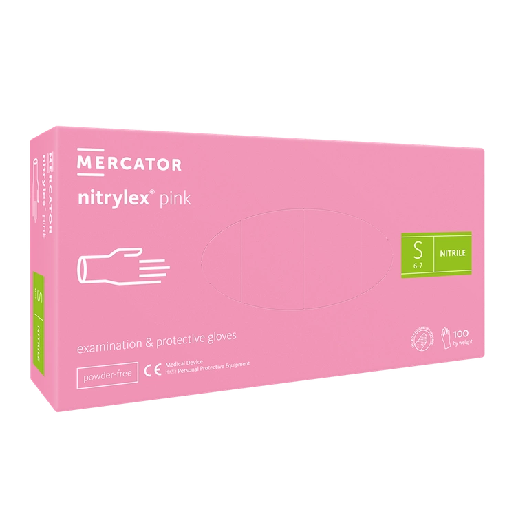Nitril-Handschuhe Nitrylex Classic - Rosa (100 Stück)