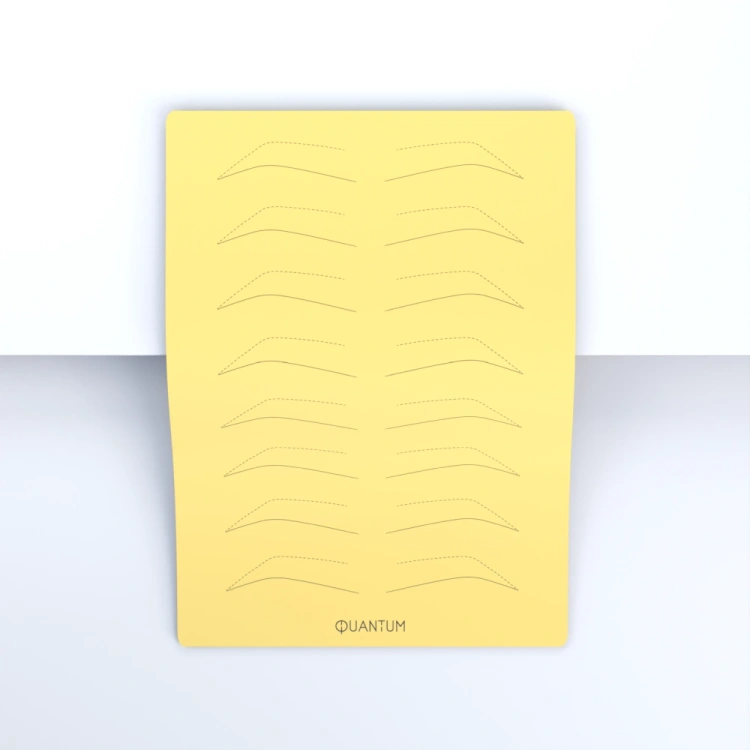 Skórka do ćwiczeń pigmentacji żółta A4 - Otwarte brwi