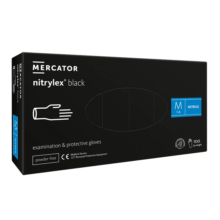 Nitrilhandschuhe Nitrylex Classic - Schwarz (100 Stück)