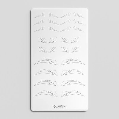 Skórka do ćwiczeń pigmentacji biała podłużna - Końcówki, początki, brwi Ombre Brows (Typ 2)