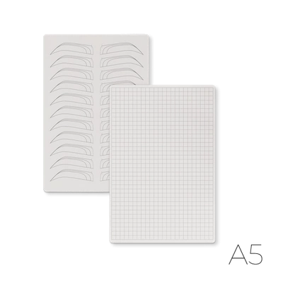 Skórka do ćwiczeń pigmentacji szara A5 - Brwi - dwustronna