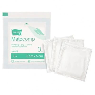 Sterile gauze compresses, individually packed - 50x50 mm 3 pcs. Matopat