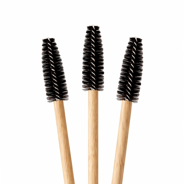 Bamboo Eyelash and Eyebrow Brushes - Black (50 pcs)