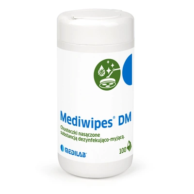Mediwipes DM - Tuba - Dezynfekująco-myjące chusteczki nasączone (100szt.)