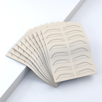 Übungshaut für pigmentierung beige A5 – Brauen – 10 stk.