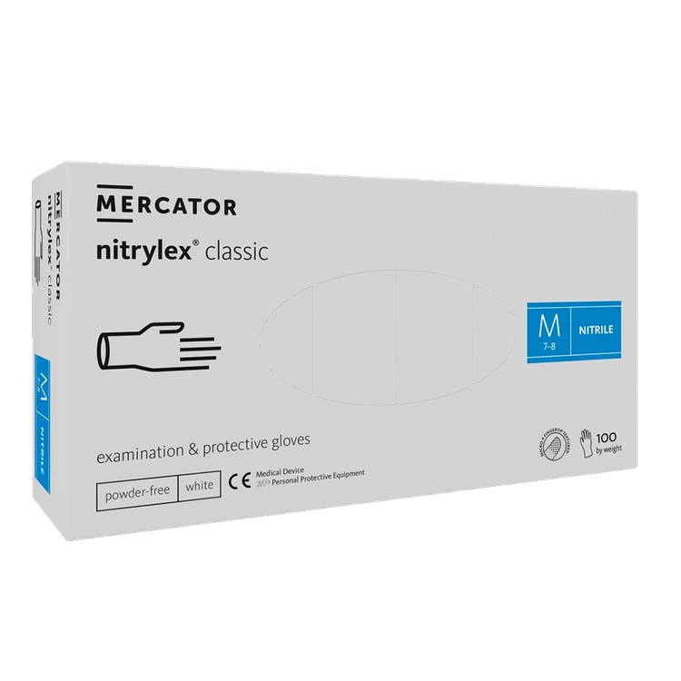 Nitril-Handschuhe Nitrylex Classic - Weiß (100 Stück)